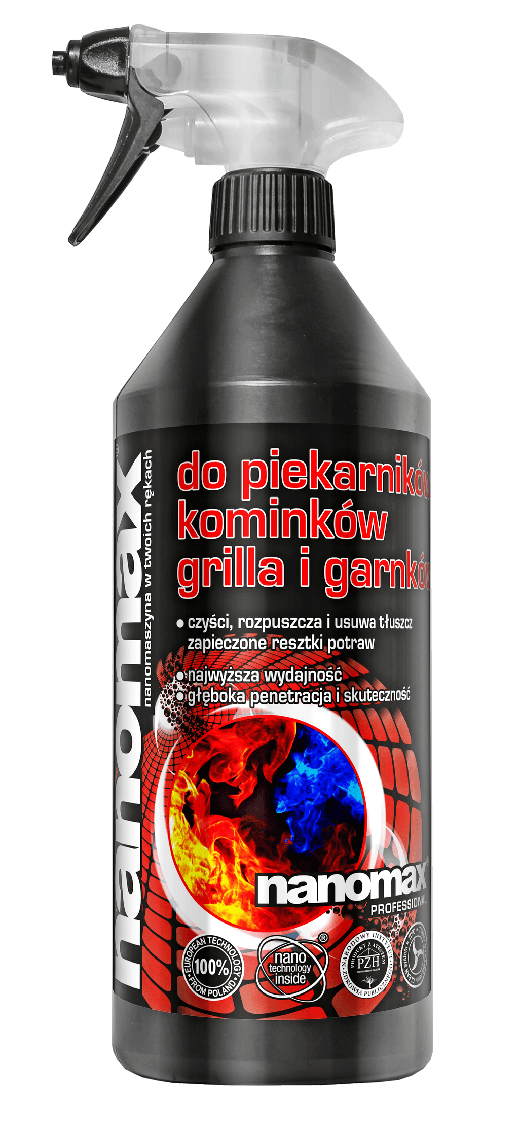 Płyn nanomax do piekarnika 1L - profesjonalny odtłuszczacz do kuchni i grilla
