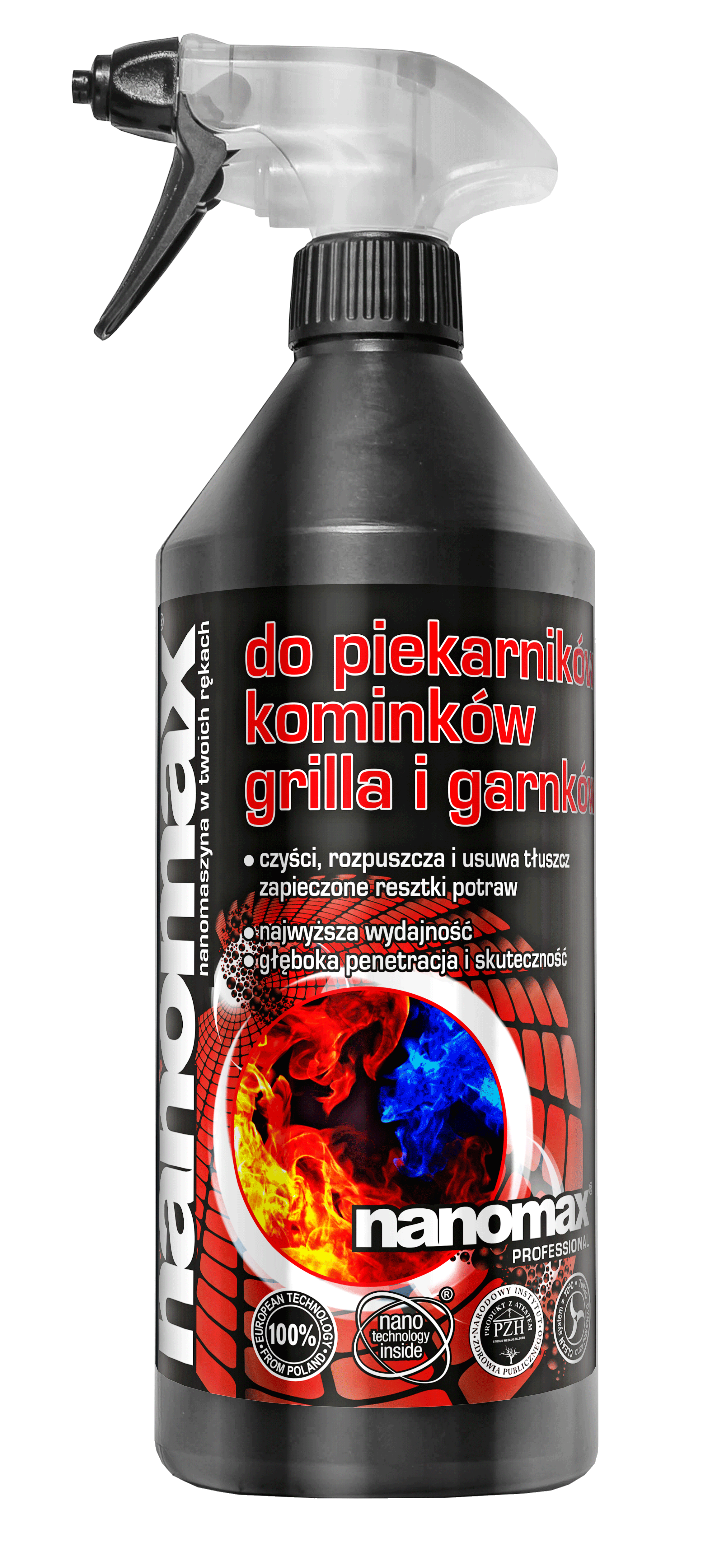 Płyn nanomax do piekarnika 1L - profesjonalny odtłuszczacz do kuchni i grilla
