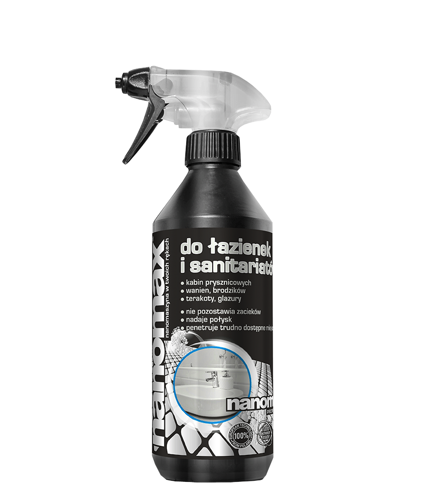 Płyn nanomax do łazienek 500ml - profesjonalny środek czyszczący usuwa kamień bez smug