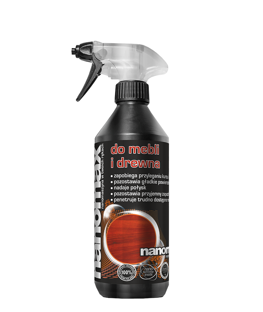 Płyn nanomax do mebli 500ml - pielęgnacja drewna i laminatu bez smug