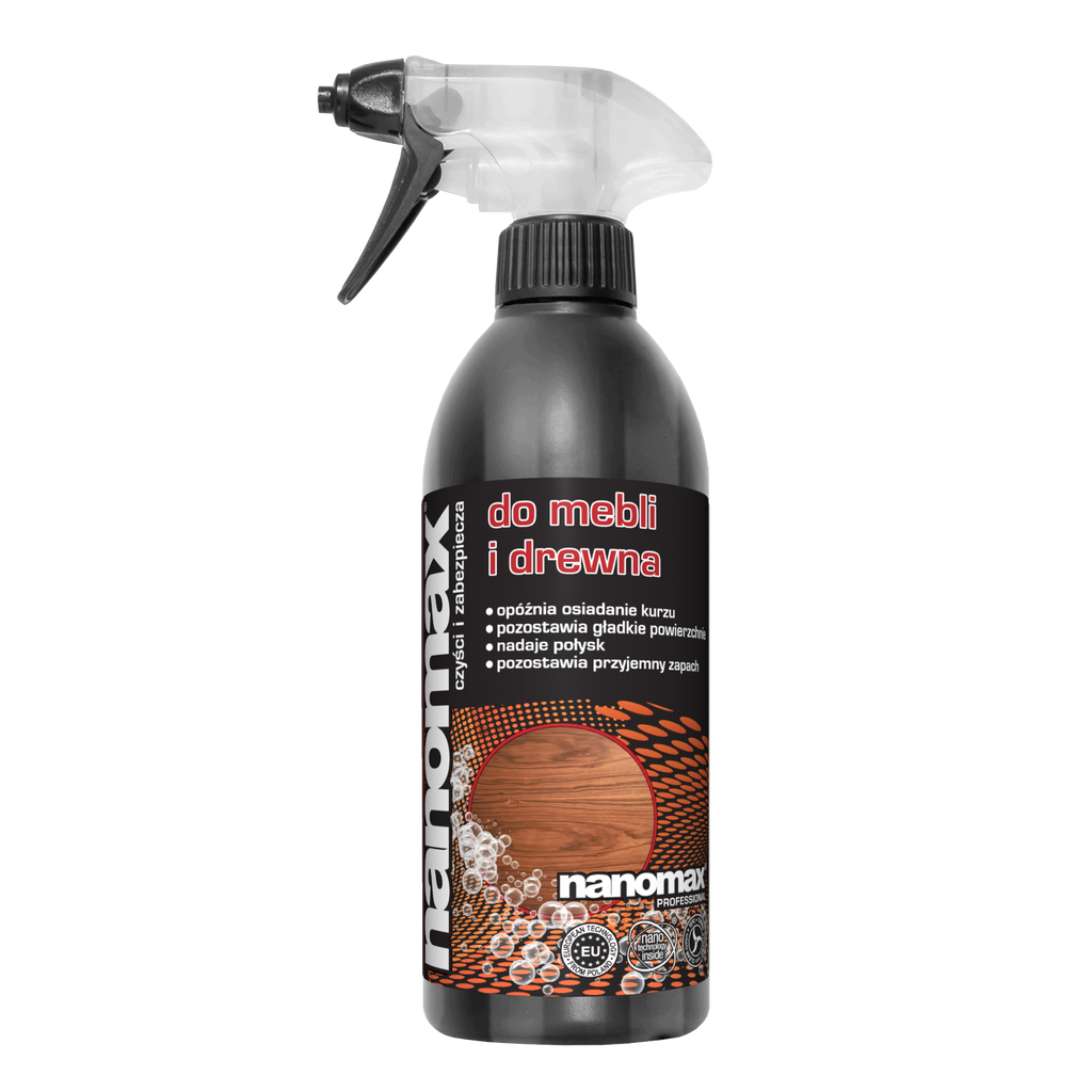 Płyn nanomax do czyszczenia mebli drewnianych 500ml - nabłyszcza i chroni
